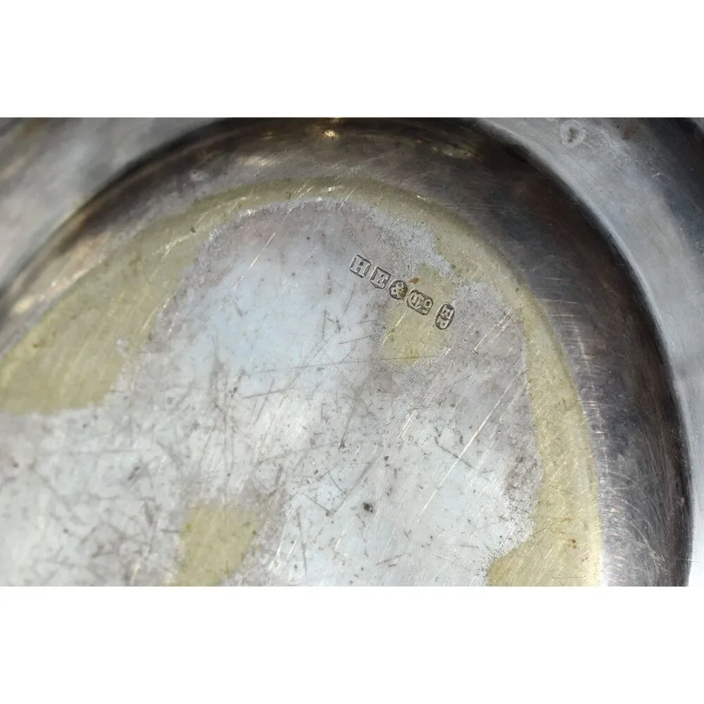 Vintage Tiffany & Co Silverplate Oval Tray 8722 Reeded Edge EP - 8 3/8